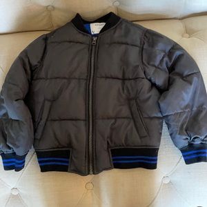 Boys gently used black bomber jacket.